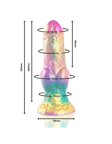 EPIC - IRIS DILDO WITH RAINBOW TESTICLES OF...