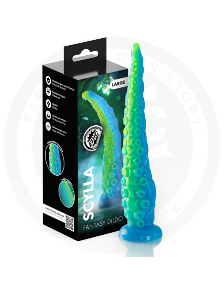 EPIC - SCYLLA FLUORESCENT THIN TENTACLE DILDO LARGE SIZE