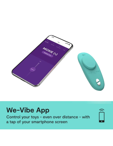 WE-VIBE - MOXIE+ MAGNETIC-CLIP PANTY VIBRATOR AQUA