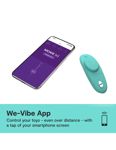 WE-VIBE - MOXIE+ MAGNETIC-CLIP PANTY VIBRATOR AQUA