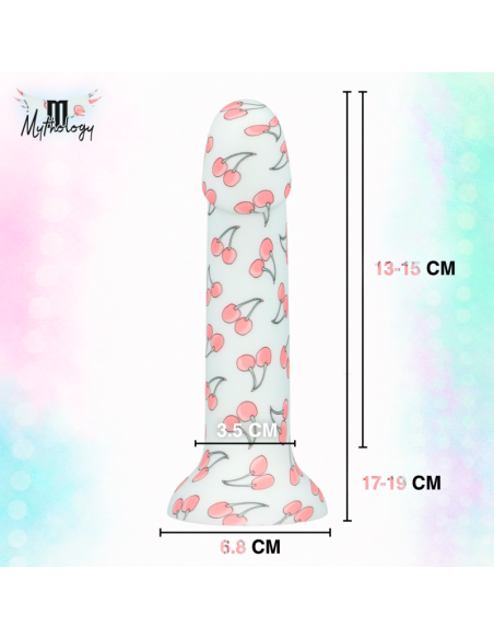 MYTHOLOGY - LYRA 3 SILICONE DILDO 17 CM Ø 3.6 CM CHERRIES