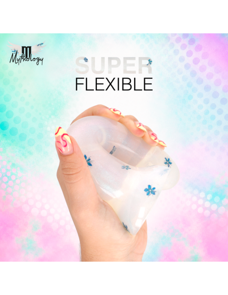 MYTHOLOGY - LYRA 4 SILICONE DILDO 17 CM Ø 3.6 CM CLEAR FLOWERS