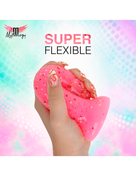 MYTHOLOGY - LYRA 6 SILICONE DILDO 17 CM Ø 3.6 CM PINK RED SPECKLED