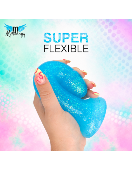 MYTHOLOGY - LYRA 8 SILICONE DILDO 17 CM Ø 3.6 CM LIGHT BLUE PLATINUM SPECKLED