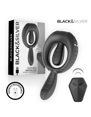 BLACK  SILVER - DECKARD RECHARGEABLE VIBRATING...