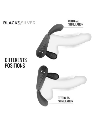 BLACK  SILVER - DECKARD RECHARGEABLE VIBRATING...