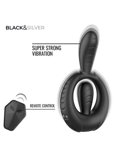 BLACK  SILVER - DECKARD RECHARGEABLE VIBRATING...