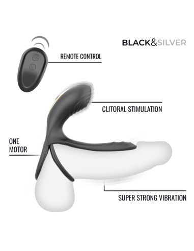 BLACK  SILVER - RIPLEY RECHARGEABLE VIBRATING...
