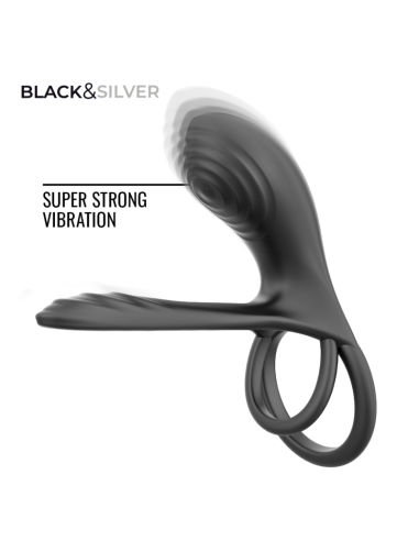 BLACK  SILVER - RIPLEY RECHARGEABLE VIBRATING...