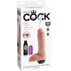 KING COCK - PENE REALÍSTICO EYACULADOR NATURAL 20.32 CM 2