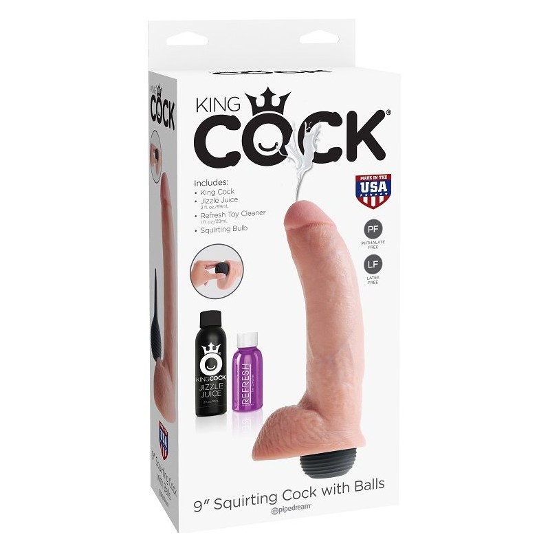 KING COCK - PENE REALÍSTICO EYACULADOR NATURAL...