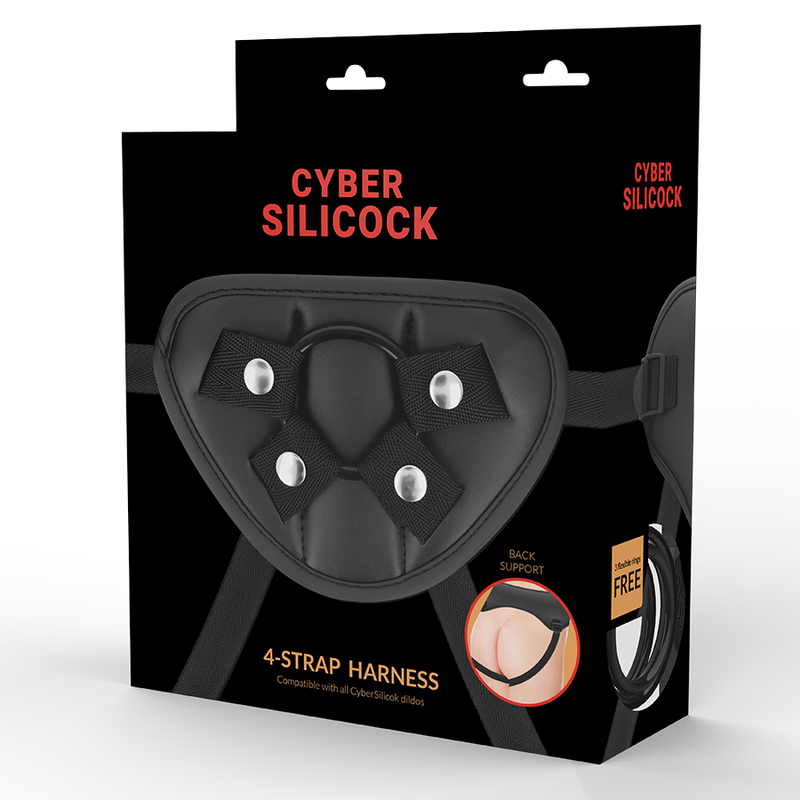 CYBER SILICOCK - STRAP-ON HARNESS WITH 3 RINGS...
