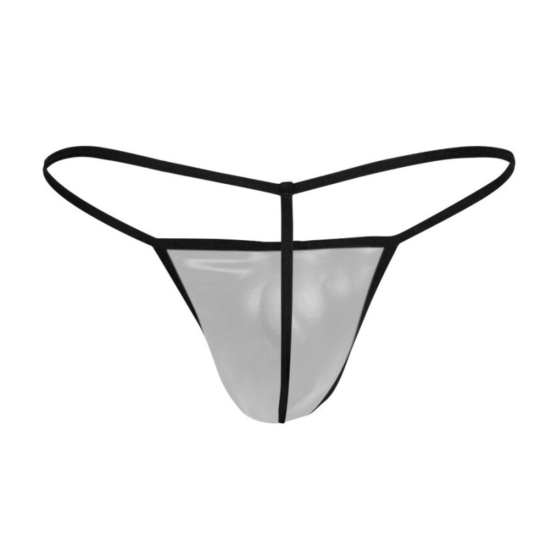 CUT4MEN - TANGA PROVOCATIVE CUERO NEGRO XL