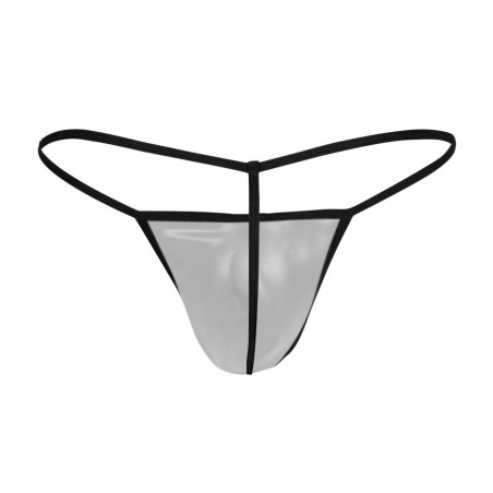 CUT4MEN - TANGA PROVOCATIVE CUERO NEGRO XL