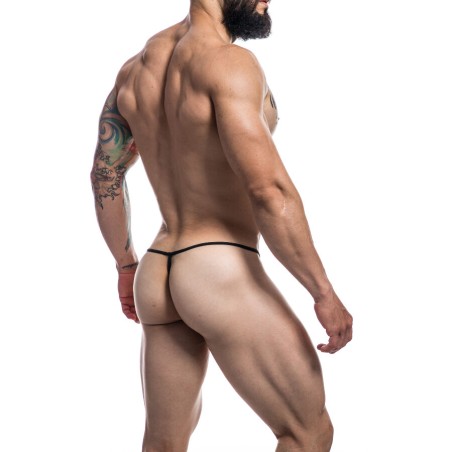 CUT4MEN - TANGA PROVOCATIVE CUERO NEGRO XL