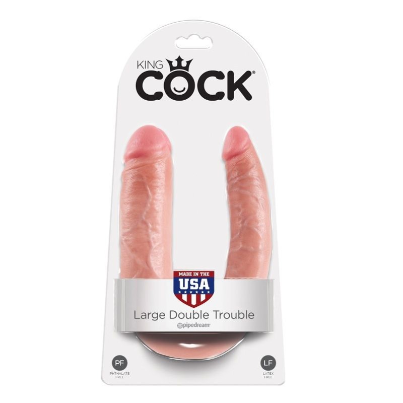 KING COCK - U-SHAPED LARGE DOUBLE TROUBLE FLESH...