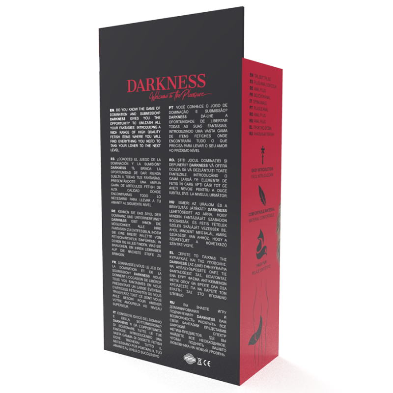 DARKNESS - COLA NATURAL CON PLUG ANAL SILICONA...